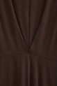 Sukienka rozkloszowana bawełniana z elastanem gładka RS26-SUD090 brązowy