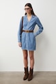 Sukienka jeansowa damska mini RS26-SUD308 niebieski RS26