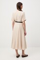 Odzież Sukienka rozkloszowana z wiskozą RS26-SUD601 beżowy