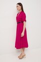 Sukienka rozkloszowana z wiskozą RS26-SUD601 różowy RS26