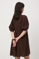 Odzież Sukienka oversize z lnem RS26-SUD700 brązowy