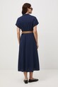 Odzież Medicine sukienka rozkloszowana z lnem RS26-SUD701 granatowy