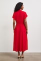 Sukienka rozkloszowana z wiskozą RS26-SUD803 czerwony RS26