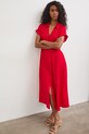 Odzież Sukienka rozkloszowana z wiskozą RS26-SUD803 czerwony