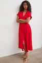 Odzież Sukienka rozkloszowana z wiskozą RS26-SUD803 czerwony