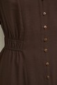 Sukienka rozkloszowana z wiskozą RS26-SUD803 brązowy
