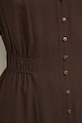 Sukienka rozkloszowana z wiskozą RS26-SUD803 brązowy