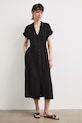 Šaty s rozšíreným strihom s viskózou RS26-SUD803 čierna RS26