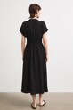 Odzież Sukienka rozkloszowana z wiskozą RS26-SUD803 czarny