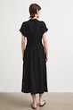 Oblečenie Šaty s rozšíreným strihom s viskózou RS26-SUD803 čierna