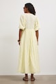 Oblečenie šaty s rozšíreným strihom s viskózou RS26-SUD804 žltá