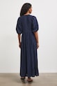 Oblečenie Šaty s rozšíreným strihom s viskózou RS26-SUD804 tmavomodrá