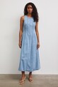 Sukienka rozkloszowana jeansowa RS26-SUD806 niebieski RS26