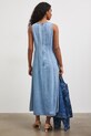 Odzież Sukienka rozkloszowana jeansowa RS26-SUD806 niebieski
