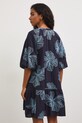 Odzież Medicine sukienka rozkloszowana z lnem RS26-SUD811 granatowy