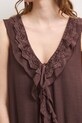 Sukienka rozkloszowana bawełniana RS26-SUD905 brązowy