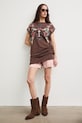šaty bavlnené so zvieracím motívom RS26-SUD911 hnedá RS26