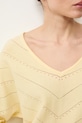 Medicine sweter damski ażurowy RS26-SWD041 żółty