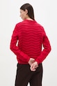 Odzież Sweter bawełniany damski ażurowy RS26-SWD282 czerwony