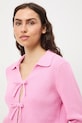 Medicine kardigan bawełniany RS26-SWD404 różowy