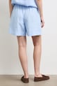 Odzież Szorty damskie lniane regular waist gładkie RS26-SZD903 niebieski