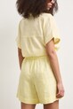 Odzież Szorty damskie lniane regular waist gładkie RS26-SZD903 żółty
