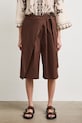 Bermudy damskie bawełniane gładkie RS26-SZD909 brązowy RS26