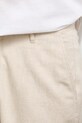 Szorty chino męskie z dodatkiem lnu regular waist beżowy RS26-SZM904