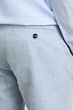 Szorty chino męskie z dodatkiem lnu regular waist niebieski RS26-SZM904