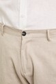 Szorty chino męskie z dodatkiem lnu regular waist RS26-SZM904 beżowy