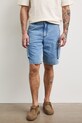 Szorty cargo męskie bawełniane z efektem sprania RS26-SZMA21 niebieski RS26