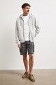 Szorty cargo męskie bawełniane z efektem sprania RS26-SZMA21 szary RS26