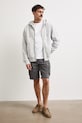 Szorty cargo męskie bawełniane z efektem sprania RS26-SZMA21 szary RS26