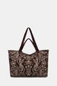 Torebka shopper damska bawełniana brązowy RS26-TCD901