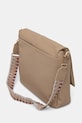 Torebka damska ze skóry ekologicznej z ozdobnym haftem beżowy RS26-TOD101