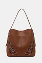 Kabelka z ekologickej kože s ozdobnou výšivkou RS26-TOD303 hnedá RS26