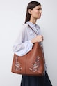 Kabelka z ekologickej kože s ozdobnou výšivkou RS26-TOD303