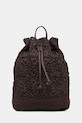 Plecak worek damski pleciony brązowy RS26-TPD801