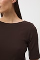 T-shirt damski gładki z modalem RS26-TSD012 brązowy