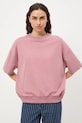 Bavlnené tričko dámske interlock bez vzoru RS26-TSD040 ružová RS26