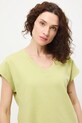 Bavlněné tričko dámské interlock bez vzoru zelená RS26-TSD041