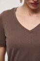 T-shirt damski bawełniany RS26-TSD052 brązowy
