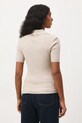 Odzież T-shirt damski z kołnierzykiem RS26-TSD200 beżowy