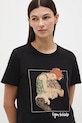 T-shirt damski z kolekcji Eviva L'arte RS26-TSD264 czarny
