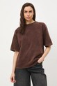 Medicine t-shirt oversize damski bawełniany brązowy RS26-TSD450
