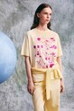 Medicine t-shirt oversize damski bawełniany RS26-TSD452 żółty RS26