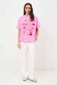 Odzież MEDICINE t-shirt oversize damski bawełniany RS26-TSD452 różowy
