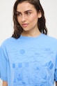 Medicine t-shirt oversize damski bawełniany RS26-TSD452 niebieski
