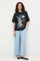 Odzież Medicine t-shirt oversize damski bawełniany RS26-TSD455 szary