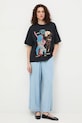 Odzież Medicine t-shirt oversize damski bawełniany RS26-TSD455 szary